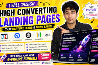 design clickfunnel 2 0, clickfunnels, unbounce, ghl, gohighlevel landing page
