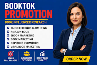 do booktok promotion, book influencer research and targeted book marketing