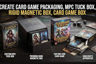 create card game packaging, mpc tuck box, rigid magnetic box, card game box