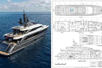 design, analyze boat plan yacht marine structure ga drawing as navel architect