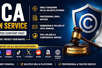 send dmca notices to remove copyright violations on fb, x,reddit,yt,ig,google