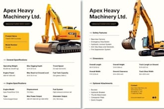 design equipment sales or rental catalog fleet brochure equipment buyers guide