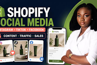 manage shopify social media marketing for instagram tiktok facebook store