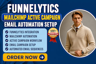 integrate funnelytics mailchimp activecampaign email automation workflow setup