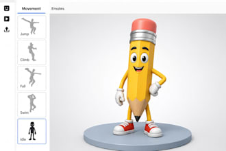 create a game ready avatar to upload to roblox market