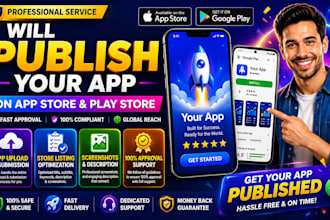 publish upload ios android app to appstore playstore