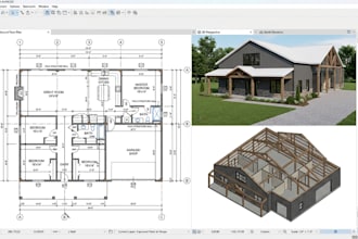 create barndominium, pole barn house plans, floor plans and 3d renderings