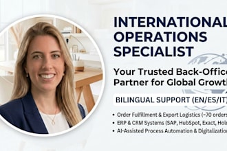 be your bilingual international operations and back office manager