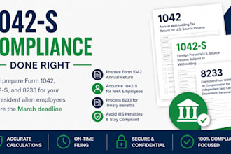 prepare form 1042, 1042 s, and 8233 for your non resident alien employees