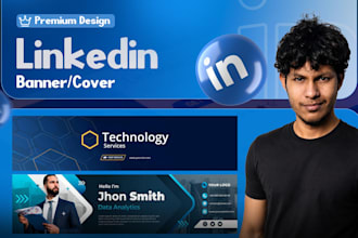 design a professional linkedin cover banner