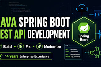 develop java spring boot backend and rest API