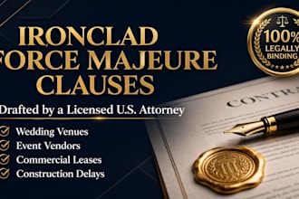 draft an event force majeure agreement for contract termination