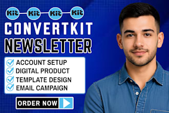 setup convertkit newsletter design landing page, email sequences, kit expert
