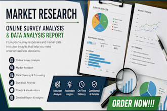 professional market research online survey analysis and data analysis report