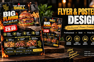 design a professional flyer, poster or leaflet