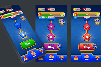 design stunning game ui ux design, menu, gui, hud in unreal engine and unity