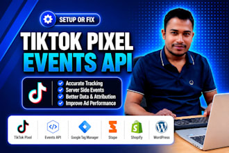 setup or fix tiktok pixel, events api with GTM