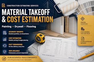 do painting, flooring, drywall painting takeoff and cost estimation