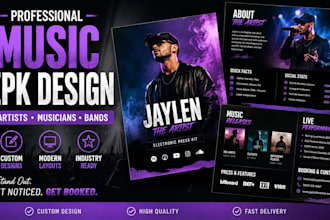 design artist epk, electronic press kit, music epk, press kit, band press kit