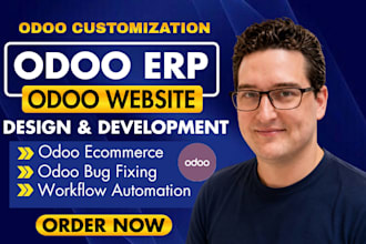customize odoo erp, develop custom odoo modules and automate workflows