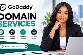 connect godaddy domain to any website, fix, redirect, or transfer domain and dns