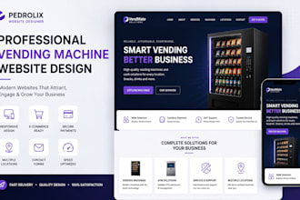 build a modern vending machine business website company vending atm website
