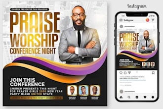 design church flyer, event flyer, poster, social media flyer and postcard