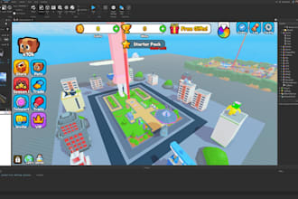 develop roblox game, map and scripting, roblox studio, luau, and custom mechanic