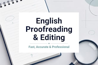 proofread and edit your english documents and writing