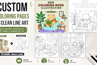 create custom coloring book pages and line art