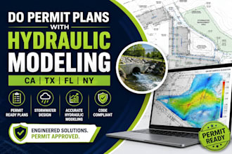 do permit plans with hydraulic modeling ca tx fl ny