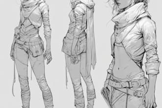 create black and white sketch