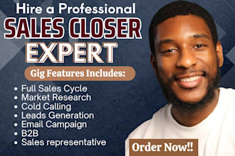 high ticket sales closer sales rep sales expert b2b cold calling commission base