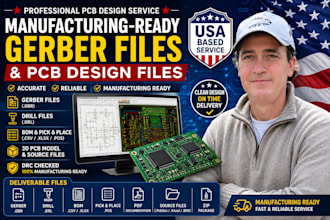 create manufacturing ready gerber files and pcb design files