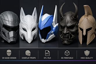 create 3d cosplay mask helmet 3d mask design halloween mask 3d armor
