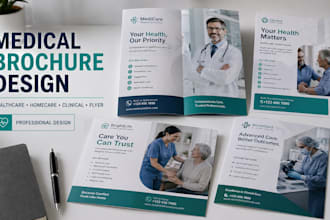 create attractive medical, homecare, health care, and clinical brochure or flyer