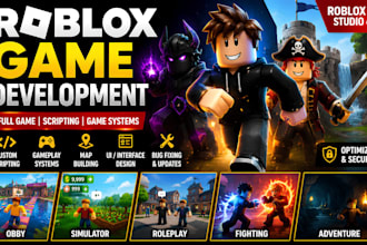 make full roblox game roblox game development roblox developer scripter roblox