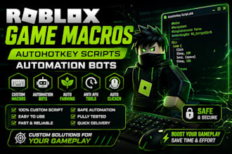 create roblox game macros, autohotkey script, automation bot, anti afk tools