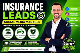 generate life insurance leads car insurance leads insurance social media manager