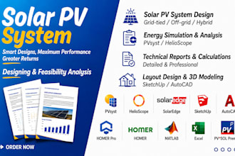 design solar pv system using solaredge, pvsyst and sketchup