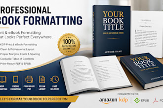 professionally format your book for amazon KDP and print