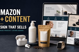 design amazon product images, amazon a plus content and amazon storefront