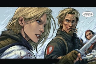 create custom comic book art with bold visual storytelling