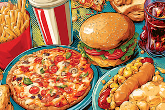 food pop art of your food pop art