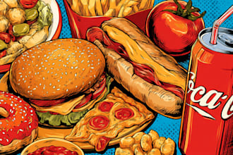 food pop art of your food pop art