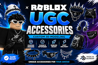 create roblox ugc accessories, 3d models and wearables