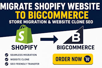 migrate shopify website to bigcommerce store migration and website clone SEO
