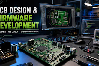 design professional pcb, develop firmware and build embedded systems