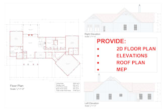 do 2d floor plans, elevations