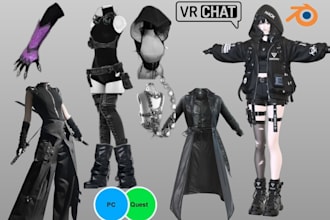 design custom vrchat clothing vrchat accessories vrc avatar outfit weapon props